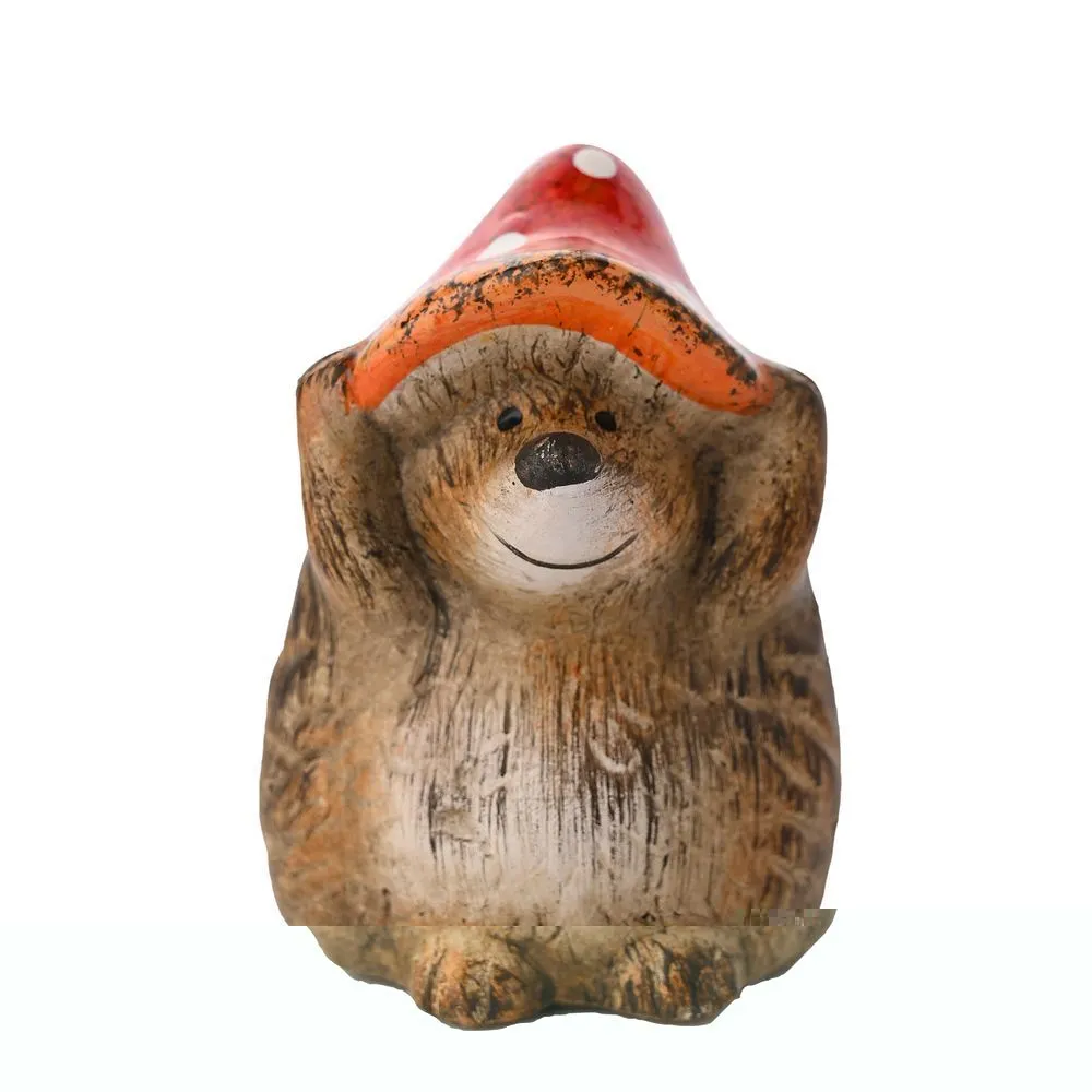 Autumn Harvest Hedgehog In A Toadstool Hat - Small