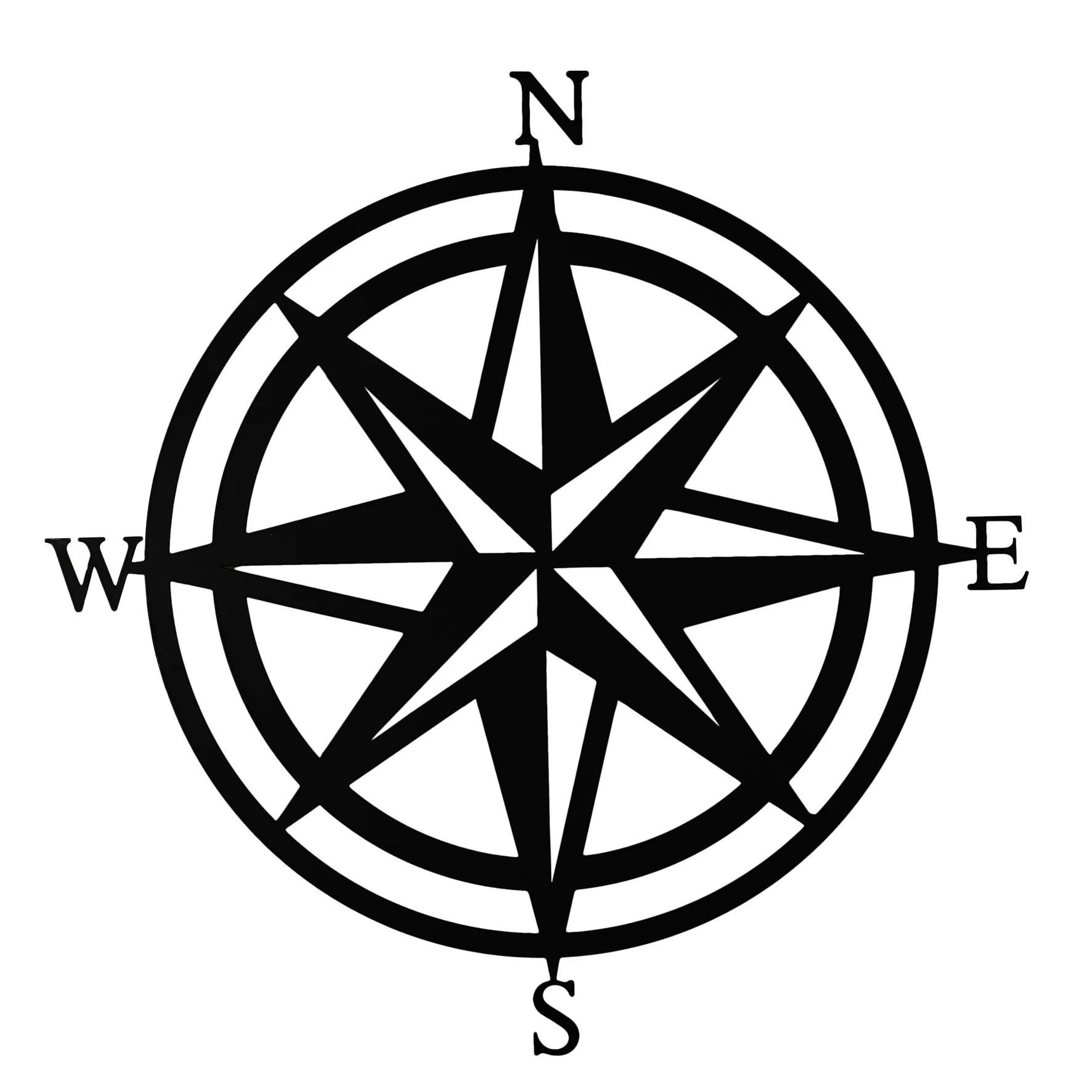 The Collection Metal Wall Art 40cms - Compass