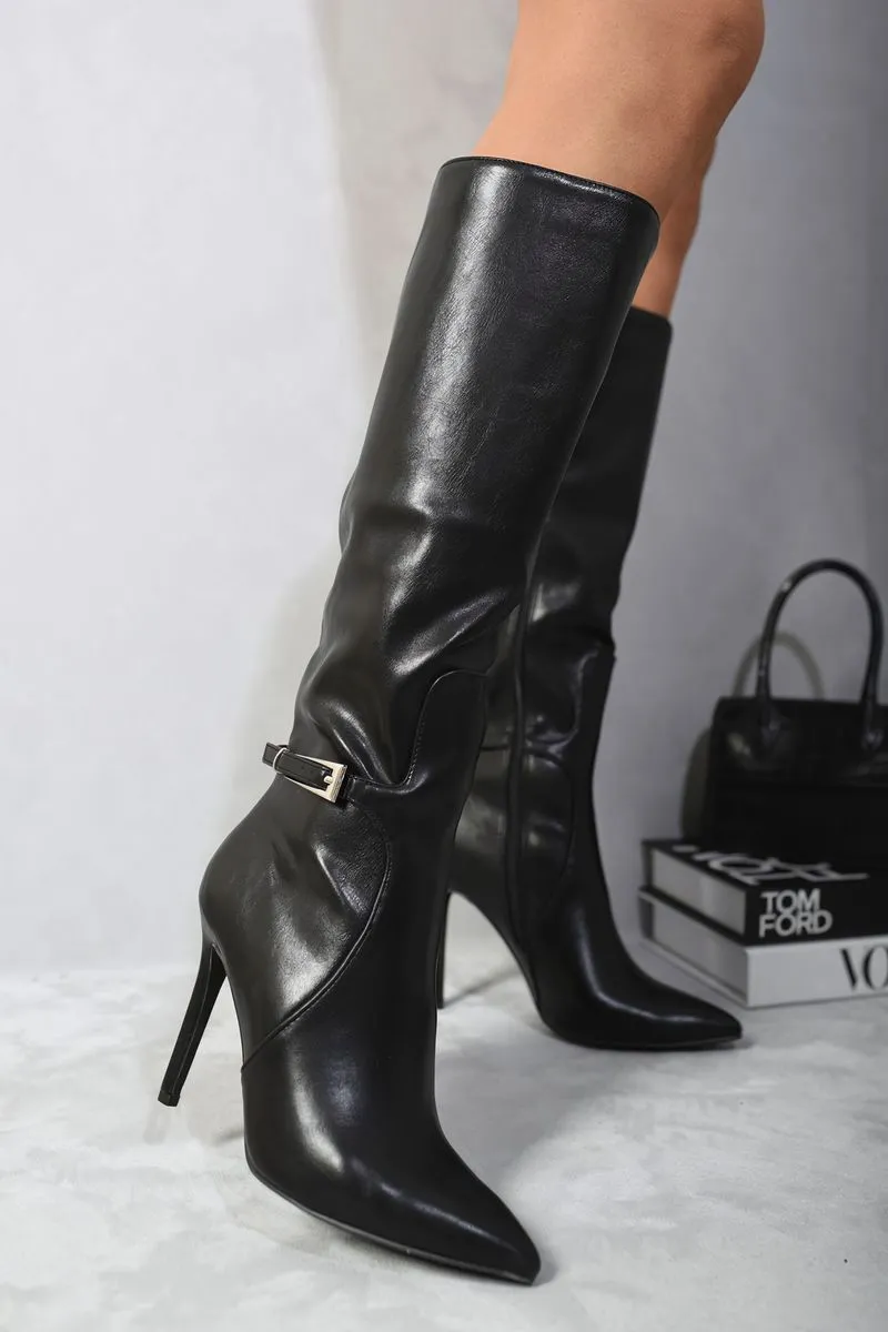 Anna Side Zip Stiletto Boots