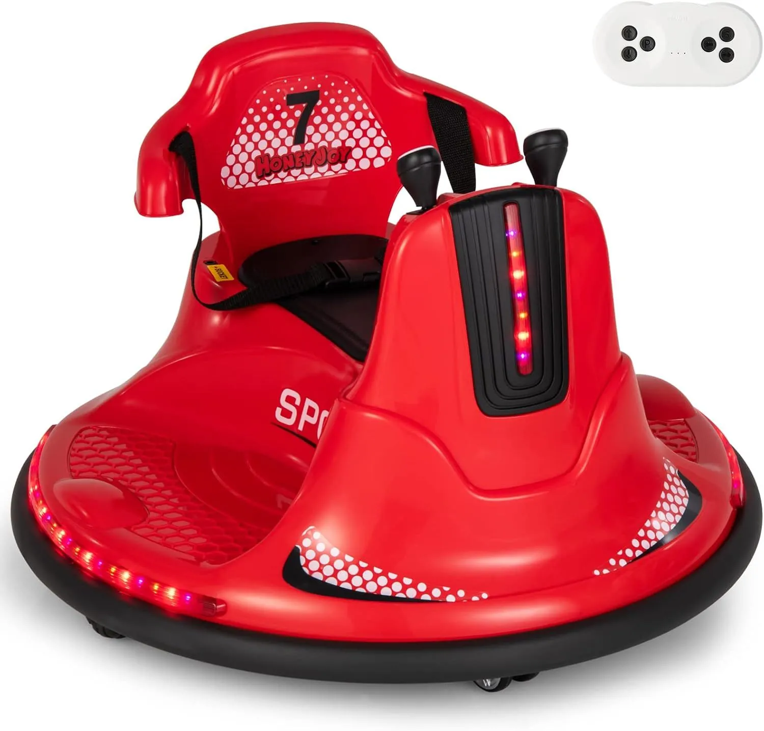 Electric Ride On Bumper Car With Colourful Lights & Remote Control