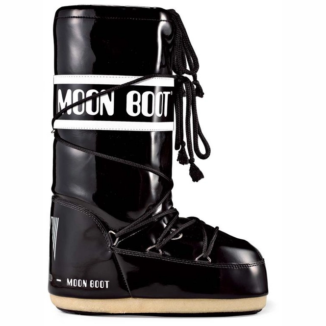 Snow Boot Moon Boot Vinyl Black White
